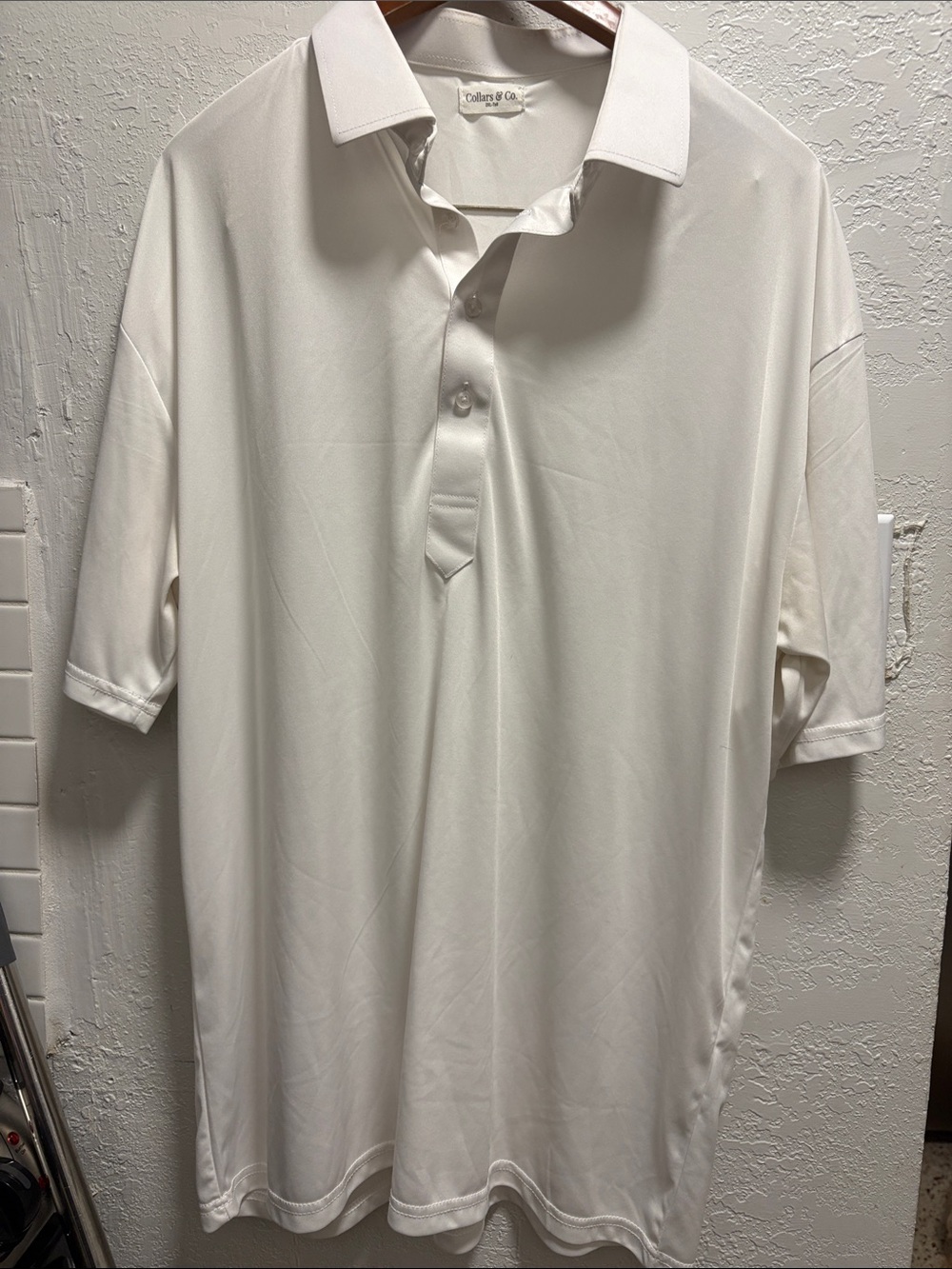 Collars & Co. Men’s White Performance Polo